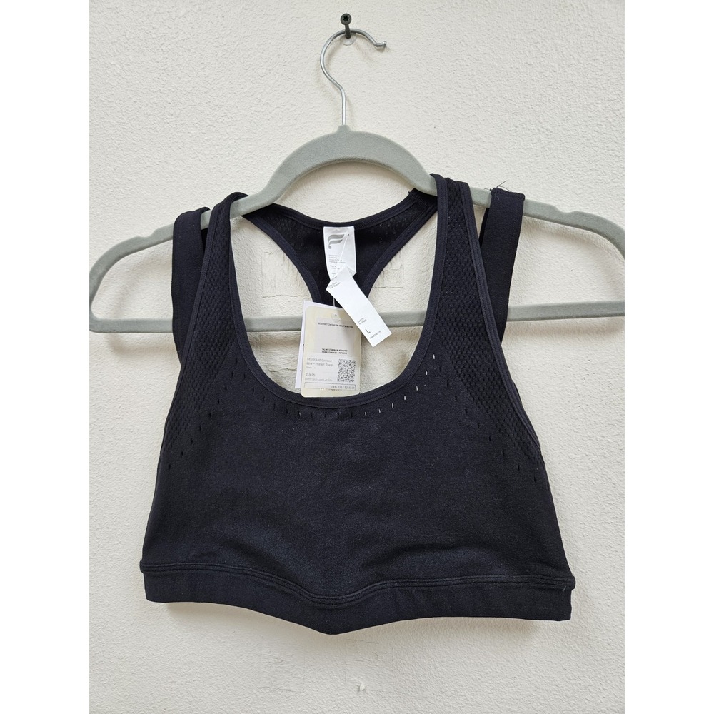 Fabletics Low Impact   Bra  Black Large  Sculpt Knit New With Tags